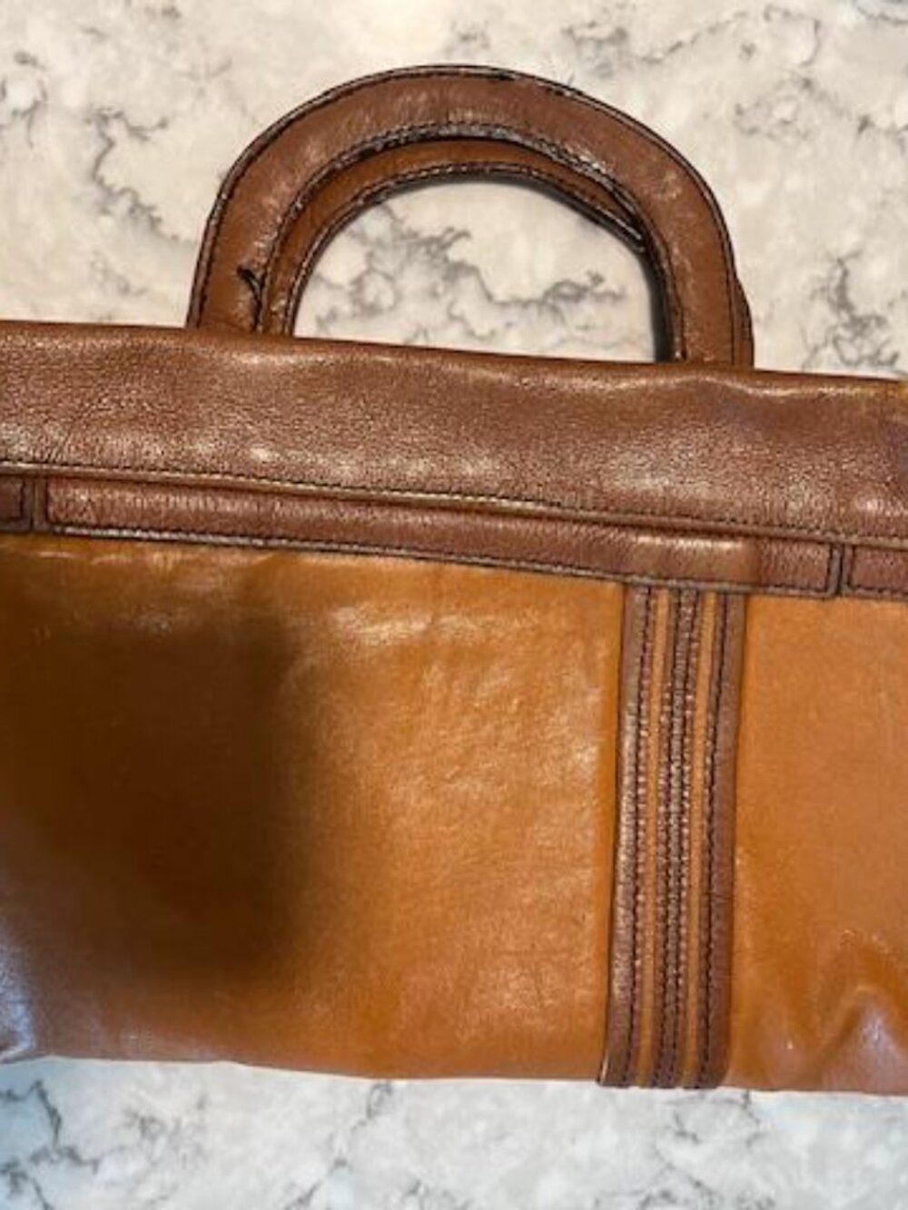 UNISEX Fine Quality Soft Leather Executive Tote Bag/Handcrafted/Inner Pocket - Picture 5 of 7